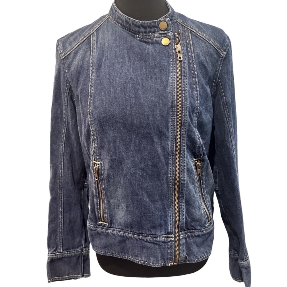 Gap Denim Blue Jean Women's Jacket Bomber Jacket
